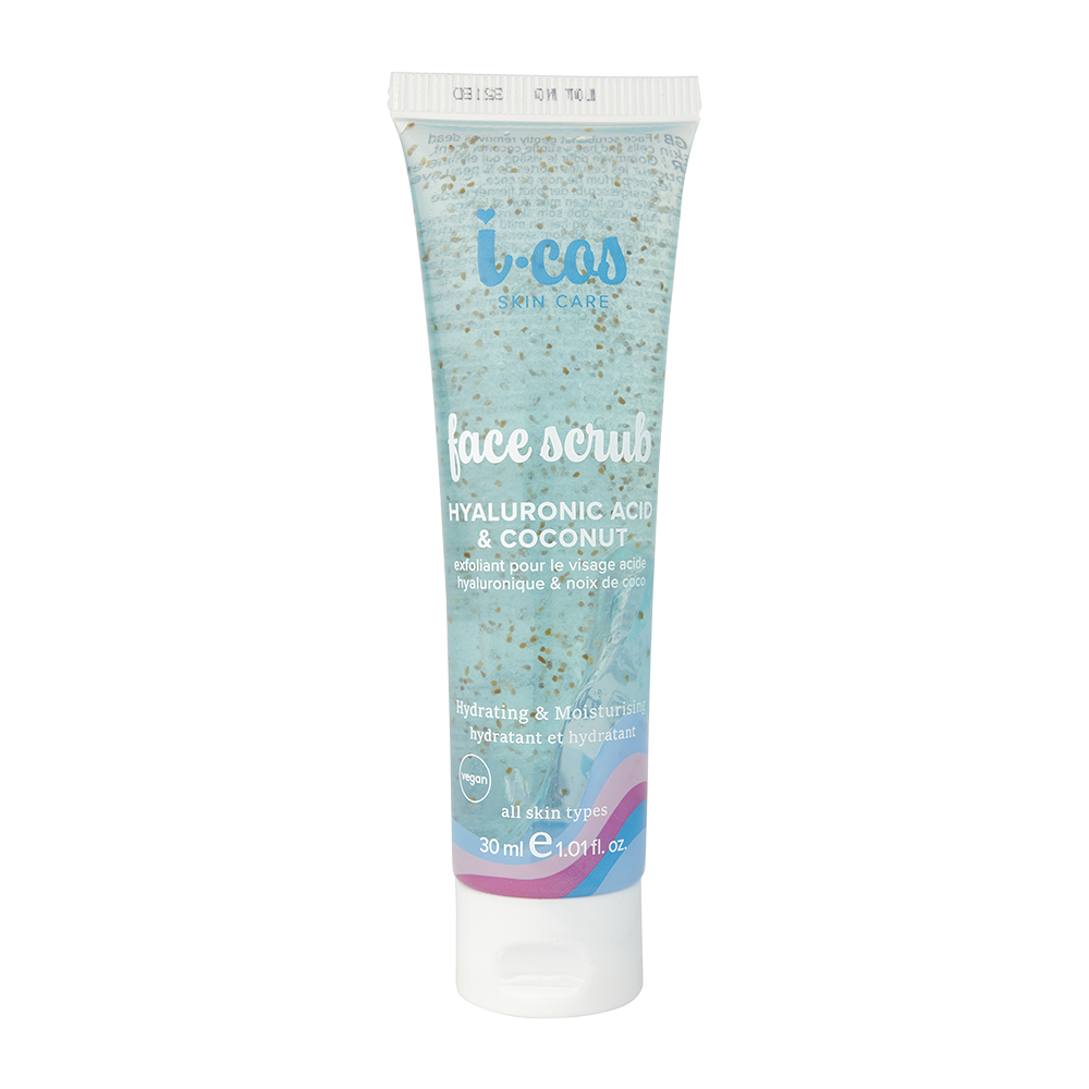 I-Cos Face Scrub - Hyaluronic Acid & Coconut -  30 ml