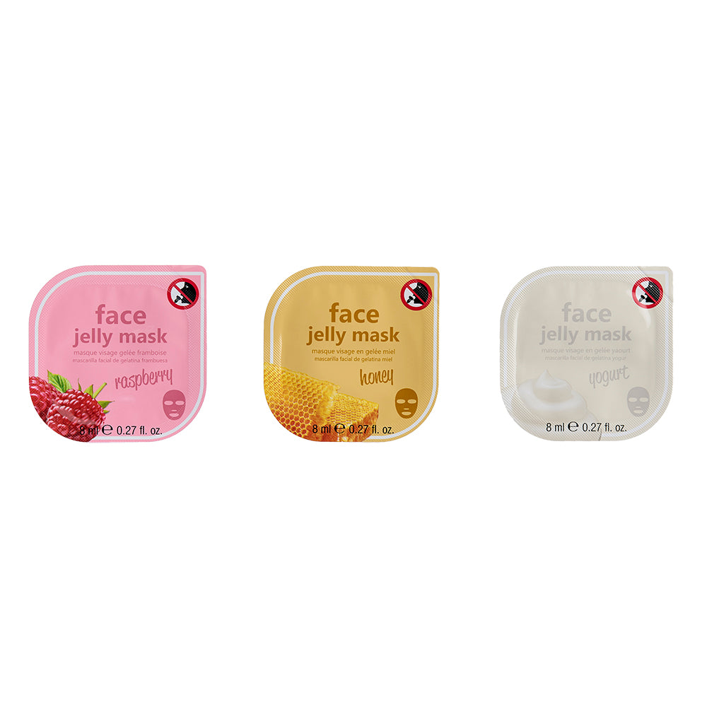 Face Jelly Mask - Raspberry / Honey / Yogurt - 3 pack