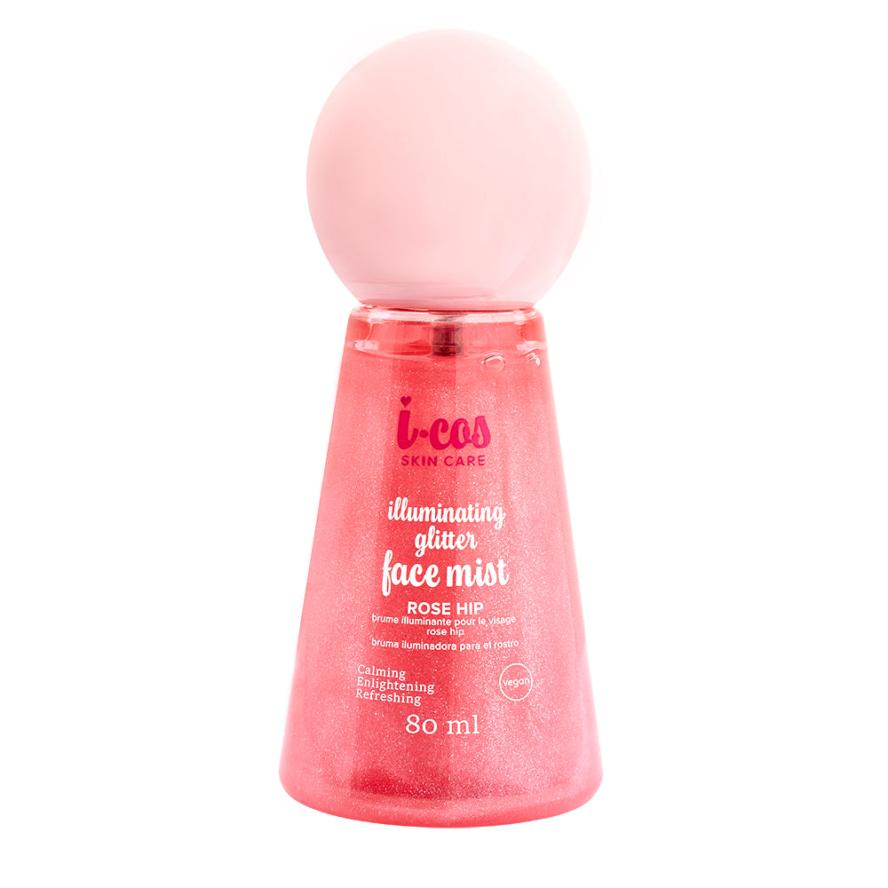 I-Cos Illuminating Glitter Face Mist - Rose Hip - 80 ml