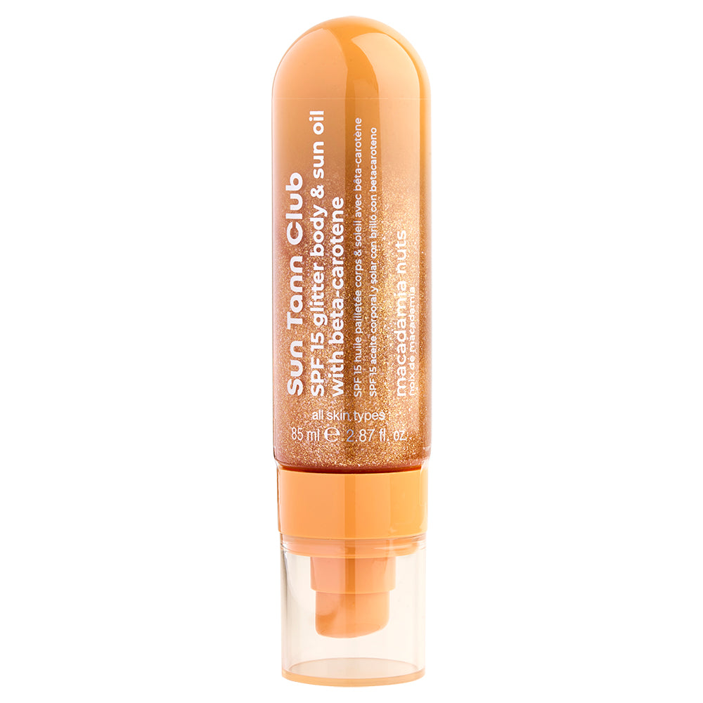 SPF 15 glitter body & sun oil - Macadamia nuts - 85 ml