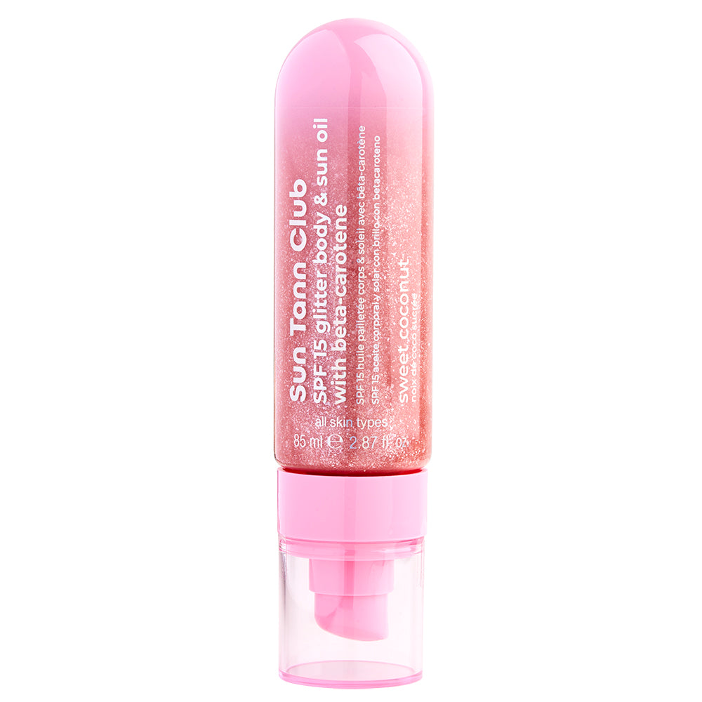 SPF 15 glitter body & sun oil - Sweet Coconut - 85 ml