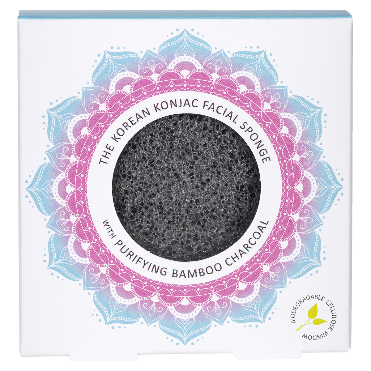 Mandala Facial Sponge with Bamboo Charcoal